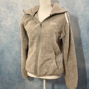 💜2for$35💜 Cozy Women's Grey Teddy Jacket Cowl Neck Fuzzy Winter Size Small